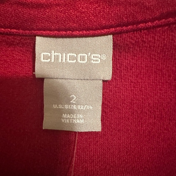 Chico's Vibrant Red Button-Front Jean Jacket - Brand New with tag. - Picture 3 of 6